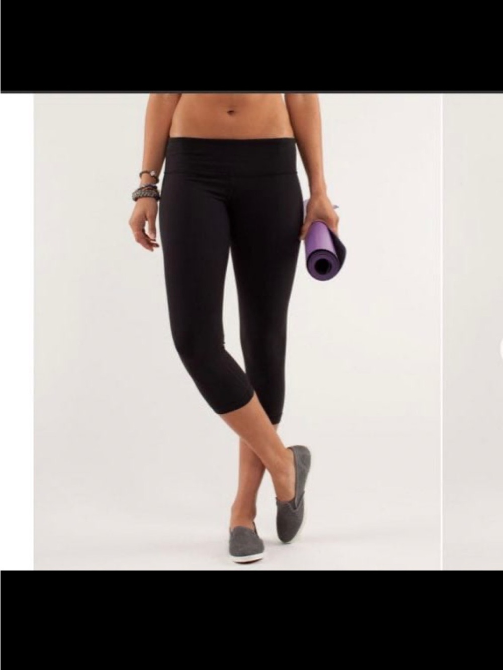 lululemon athletica Black Capri Yoga Leggings